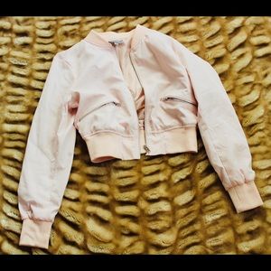 Pink bomber jacket